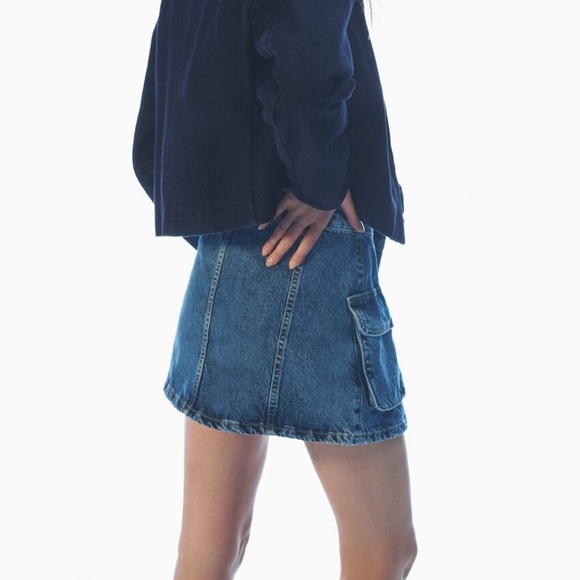 Zara Skirts Zara Denim Cargo Skirt Nwt Poshmark